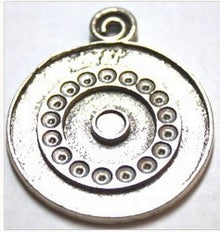 Hanger 36mm rond zilverkl. voor 3mm simili