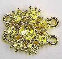 Tussenstuk 20mm goudkl. 4-oog zk 3 en5mm similist.