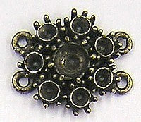 Tussenstuk 20mm oudgoud 4-oog zk 3 en5mm similist.