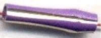 Geemailleerde gesl. messing kralen 17x5mm lila 5st
