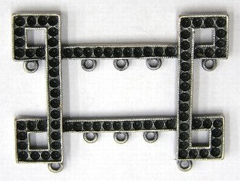 hanger 48x37mm 10-oog oud zilverkl. per stuk