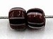 Rocailles 5/0 roodbruin zw/wit gestreept 25 gram
