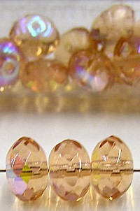 facetwieltje 6mm zalmrose.AB ca.20stuks