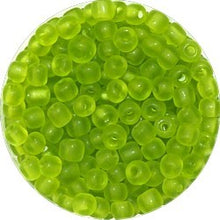Rocailles 5/0 transp. mat groen 25 gram