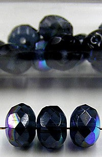 facetwieltje 6mm montanabl..AB ca.20stuks