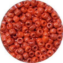 Rocailles 5/0 opaque steenrood  gelusterd 25gram