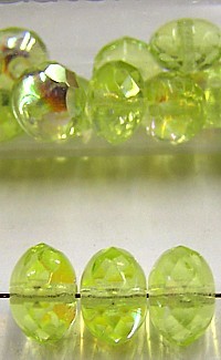 facetwieltje 6mm geel AB ca.20stuks