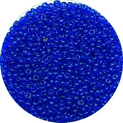 Rocailles 12/0 transparant blauw 25gram