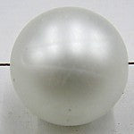 Glasparels 18mm mat wit 2st.