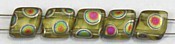 TILA ruitkralen 6mm l.topaas peacock vitrail 25st.