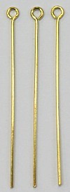Oogstiften ca. 50mm verguld per 25