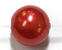Glasparel 10mm oranjerood streng ca 90st.