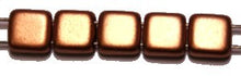 TILA kralen 6x6mm mat full red gold 25st.