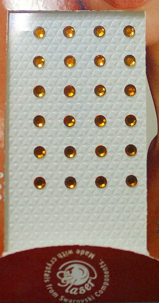Swarovski tattoo 3mm kristal 2,5x4cm topaasbruin