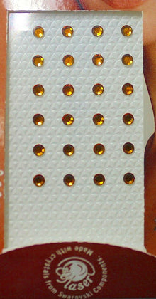 Swarovski tattoo 3mm kristal 2,5x4cm topaasbruin
