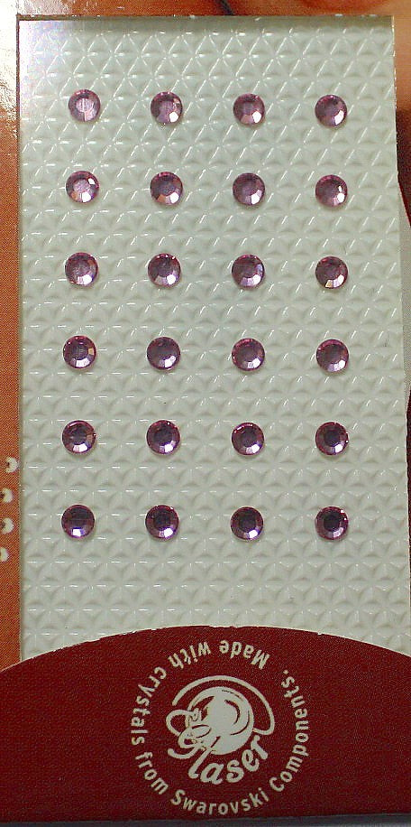 Swarovski tattoo 3mm kristal 2,5x4cm lichtroze