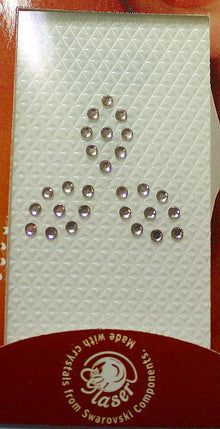 Swarovski tattoo 2mm kristal  2,5x2,5cm l. topaasb