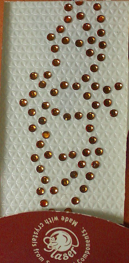 Swarovski tattoo 2mm kristal 6x2,5cm topaasbr.