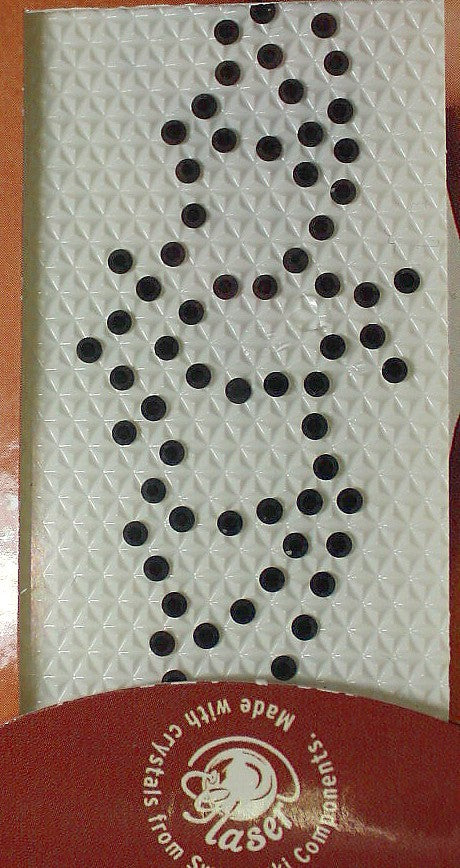Swarovski tattoo 2mm kristal 6x2,5cm zwart