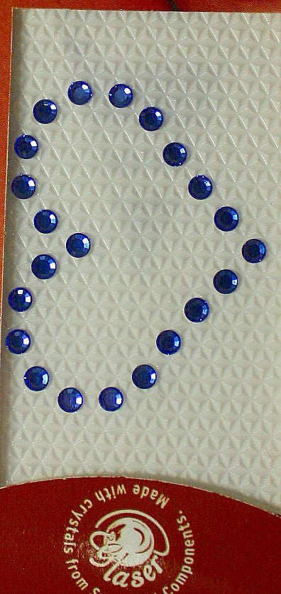 Swarovski tattoo 3mm kristal 3x4cm blauw