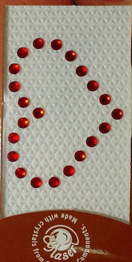 Swarovski tattoo 3mm kristal 3x4cm rood