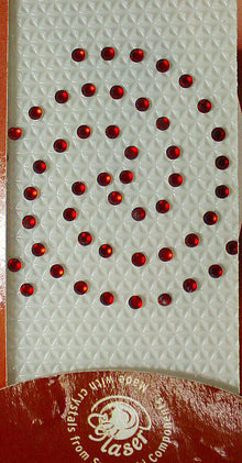 Swarovski tattoo 2mm kristal 4x4cm rood