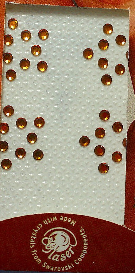Swarovski tattoo 3mm kristal 4x4cm topaasbruin