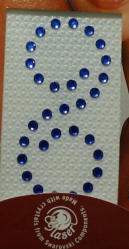 Swarovski tattoo 3mm kristal 5X2,5cm blauw