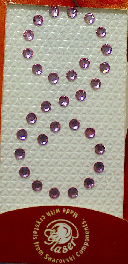 Swarovski tattoo 3mm kristal 5X2,5cm roze
