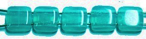 TILA kralen 6x6mm transp licht turkoois 25st.