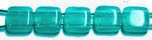 TILA kralen 6x6mm transp licht turkoois 25st.