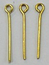 Oogstiften ca. 32mm verguld 25st