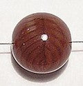 Glaskraal 15mm rond donkerbruin gemelleerd 3st.