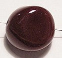 Glaskraal 22mm keivorm roestbruin per stuk.