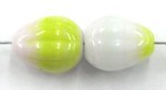 glaskr. druppel 11x8mm grijs-olijfgr.gemell. 10 st