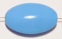 Glaskraal ovaal plat 23mm babyblauw 3 st.