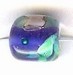 Glaskraal blokje 11mm transp. blauw 5st