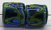 glaskraal ton 10x10 blauw/groen 10 stuks
