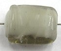 Glaskraal 14mm platte tonvorm transp/grijs 4st.