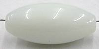 Glaskraal ovaal 30x13mm wit  p.st