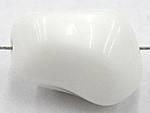 glaskraal 19x15mm wit keitje 2 st