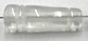 Glaskraal staafje 18mm transparant 10st