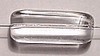 Glaskraal 23x6mm staafje transparant 5st