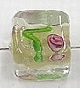 glaskr. hart17mm tr. wit/witte streep+roos 5st