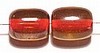 Glaskraal ton9x7mm  oranje rode kern 10st
