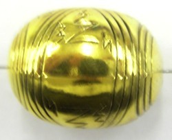 Metallookkraal 20x25mm goudkl. p.st.
