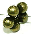 Metallook kraal met ballentjes 17mm oudgoudkl. 5st