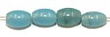 Glaskraal 6x4 ovaal opaal babyblauw ca 200st.