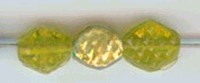 Glaskraal ruit bewerkt 7mm olijfgroen ca. 100 st