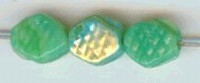 Glaskraal ruit bewerkt 7mm groen ca. 100 st